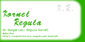 kornel regula business card